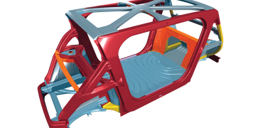 Steel E-Motive body structure image three-quarter view