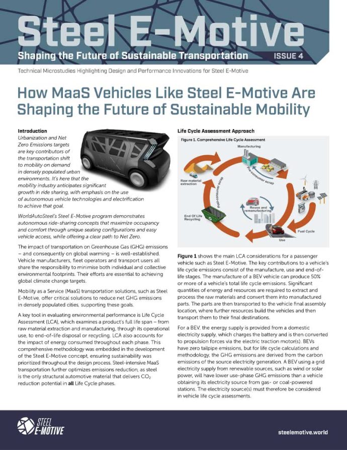 Cover Image of Steel E-Motive Microstudy issue 4 focused on sustainable mobility